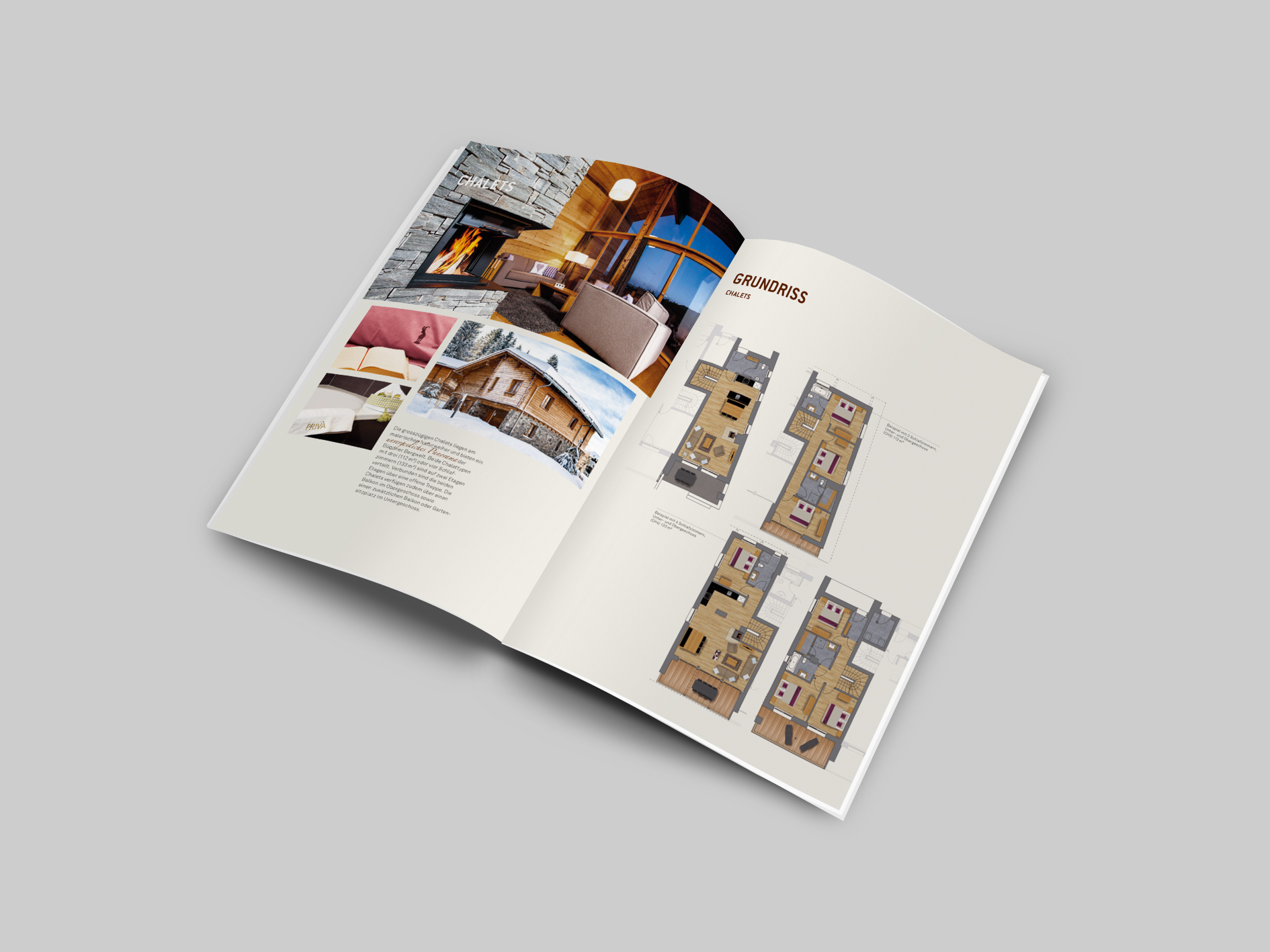 PRIVA Alpine Lodge, Lenzerheide, Editorial Design, Grafik Bern, Grafiker Bern